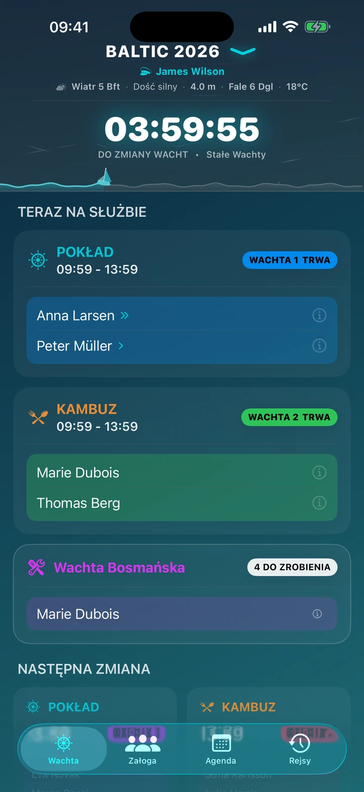 System Stały — ekran zegara