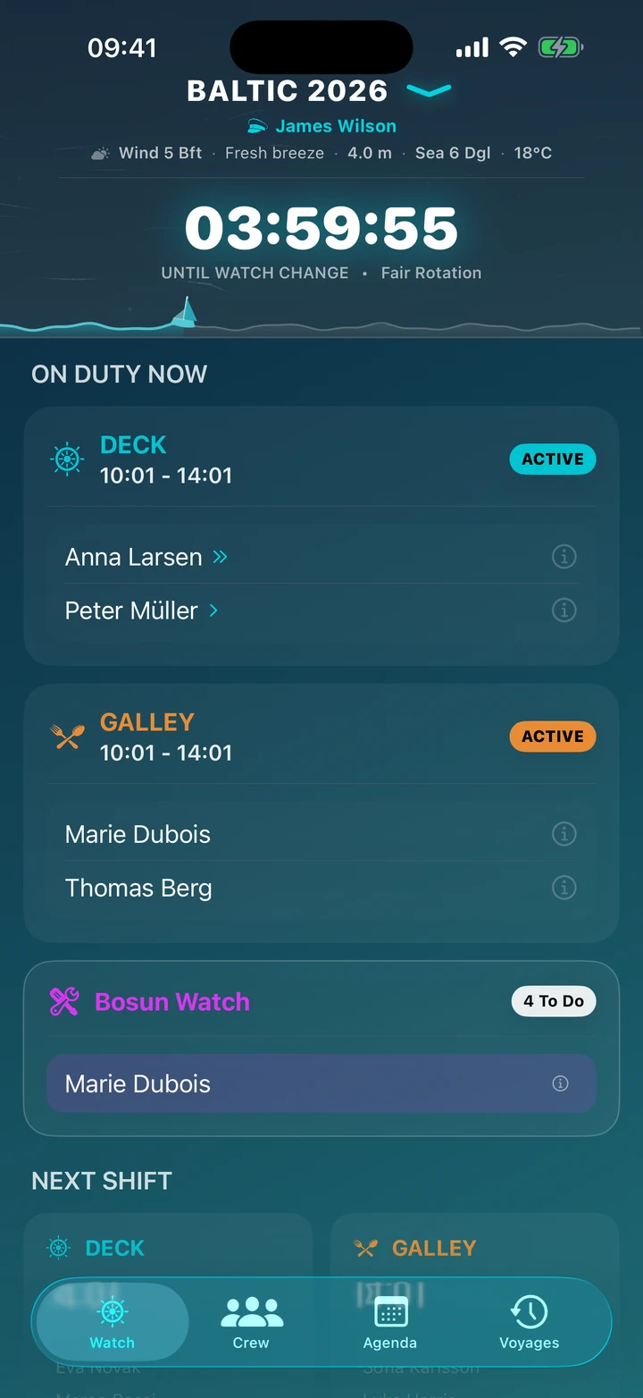 Rotational System — clock screen