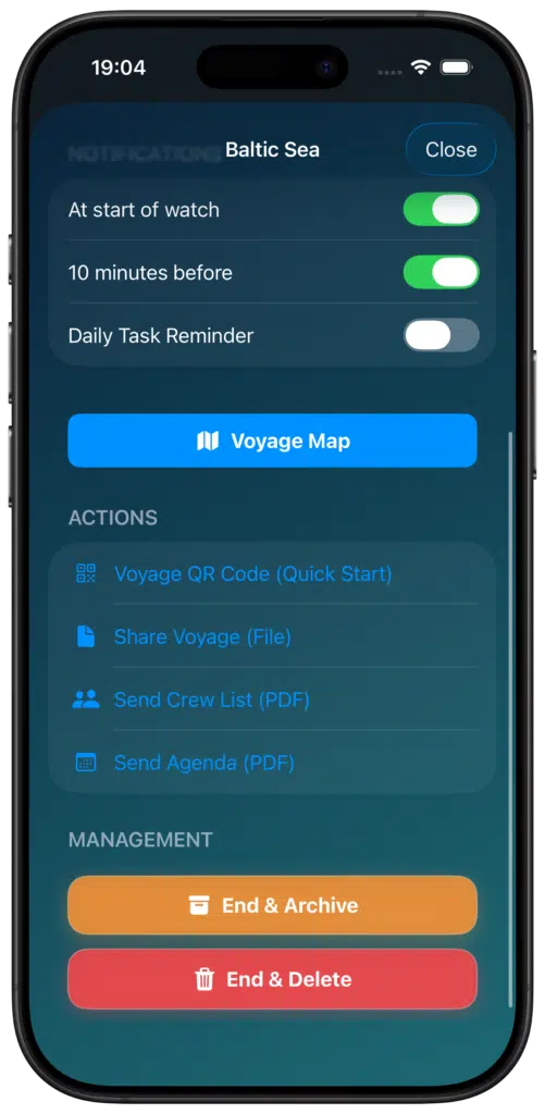 Voyage Export / Import